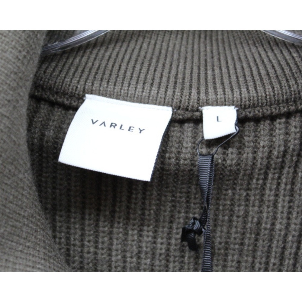 Varley Maura Half Zip Sweater Womens Large Rib Knit Olive Green NWT Pullover - Picture 10 of 13